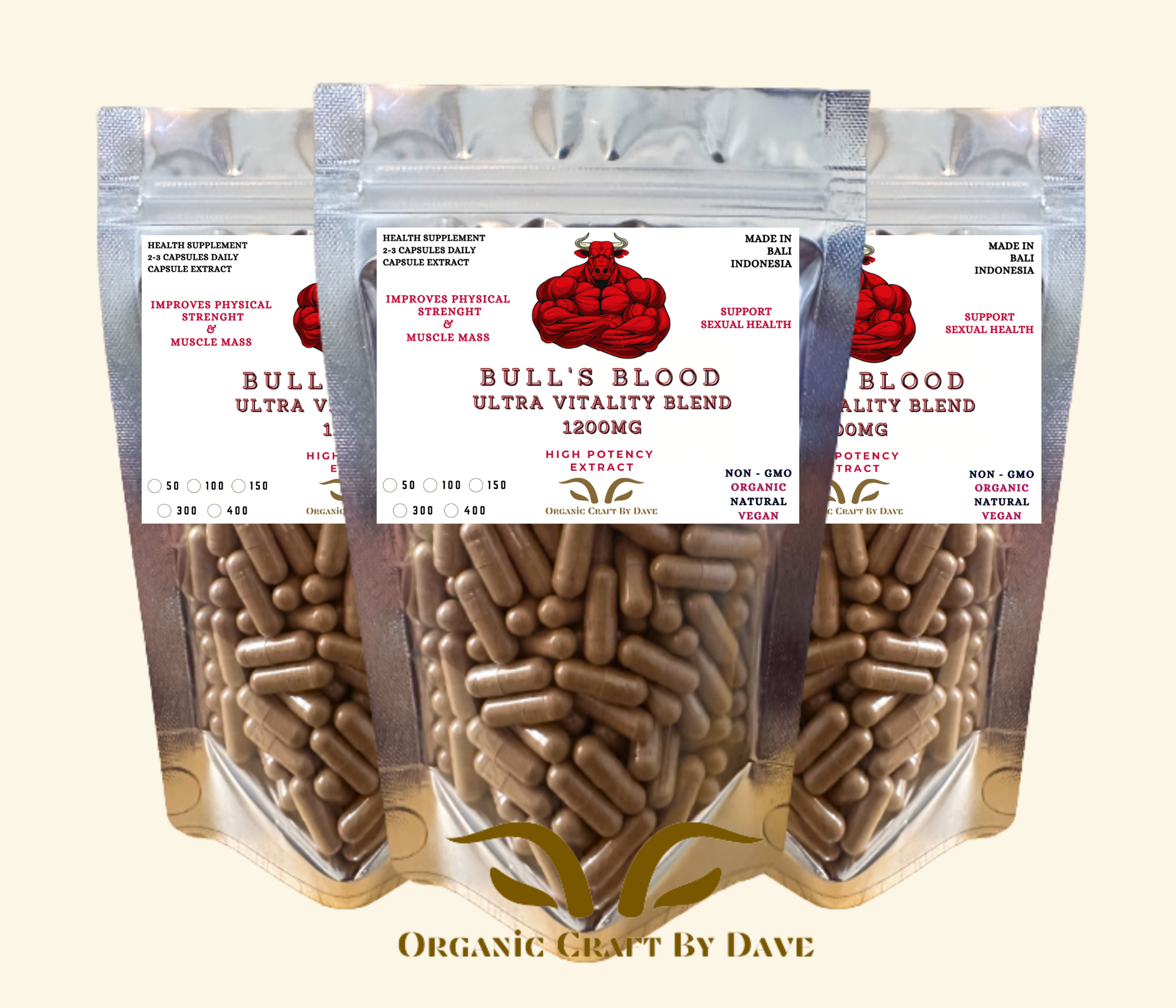 Organic craft by dave Gym Fitness Support Supplement