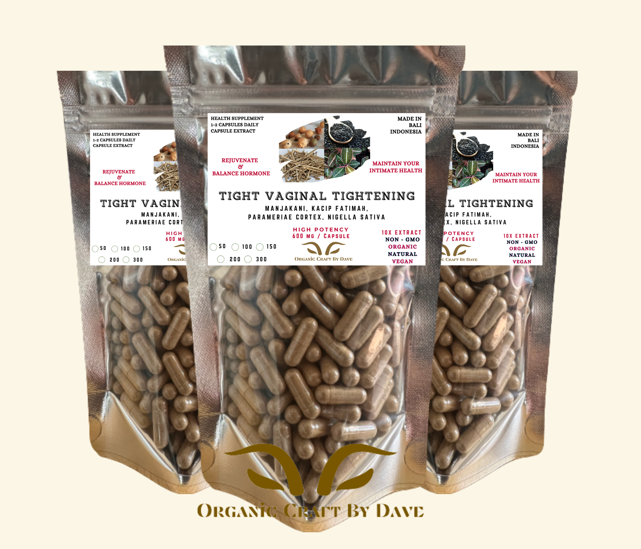 Vaginal Tightening Extract Capsules | OrganicCraftbyave