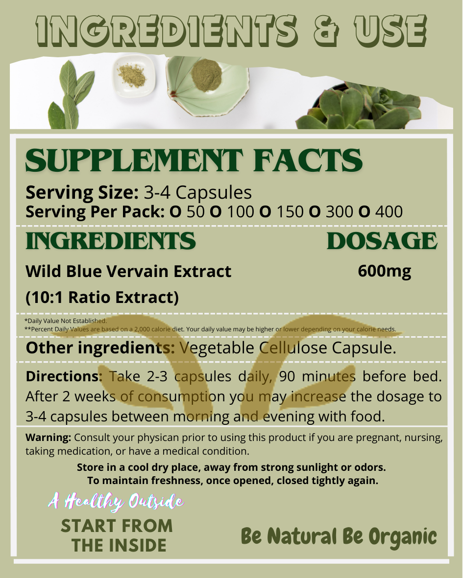 Blue Vervain Extract Capsules (Verbena hastata): Natural Support for Relaxation and Wellness - Image 3