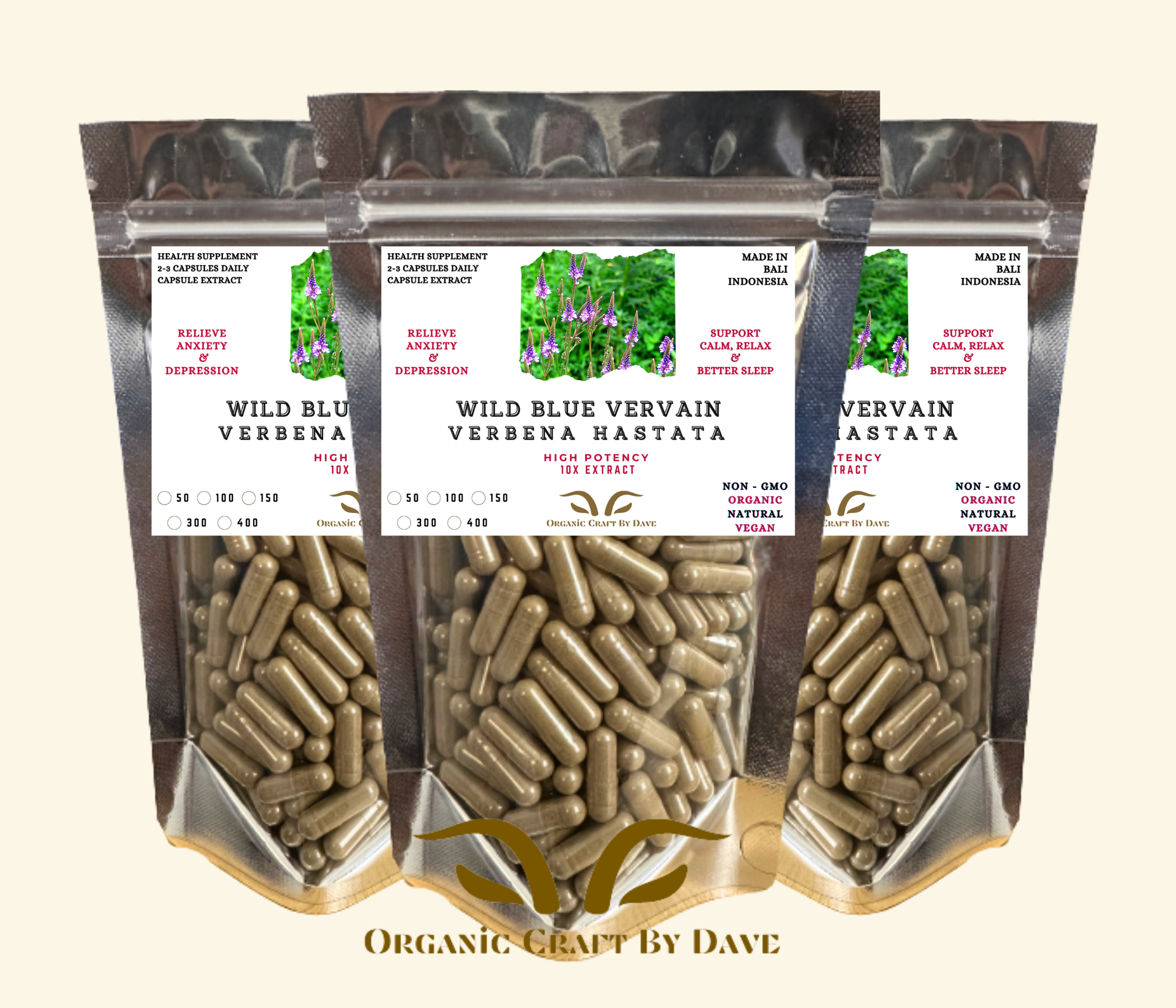 Blue Vervain Extract Capsules (Verbena hastata): Natural Support for Relaxation and Wellness